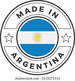 Made in Argentina Icon Vector Stamp Illustration