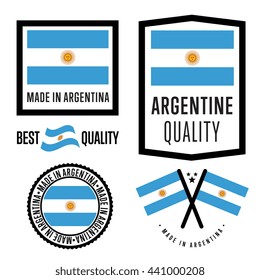 Made in Argentina label set