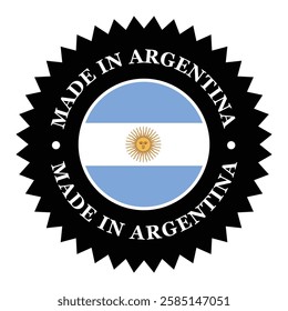 Made In Argentina
Product Badge Round Sticker Label Icon Roundel