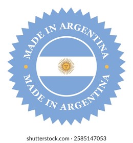 Made In Argentina
Product Badge Round Sticker Label Icon Roundel