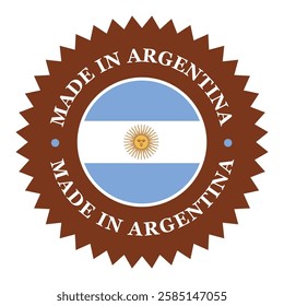 Made In Argentina
Product Badge Round Sticker Label Icon Roundel