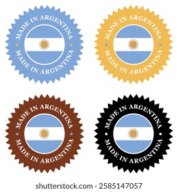 Made In Argentina
Product Badge Round Sticker Label Icon Roundel