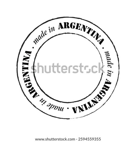 Made in Argentina simple black stamp
