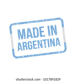 Made in Argentina. Vector Flag Illustration design stamp label