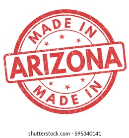 Made in Arizona grunge rubber stamp on white background, vector illustration