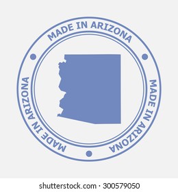 Made in Arizona seal. Sign of production. Vector illustration EPS8