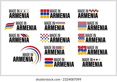 Made in Armenia graphic and label set. Element of impact for the use you want to make of it.