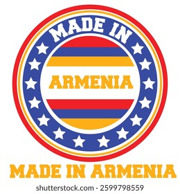 made in Armenia Stamp sign