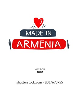 Hecho en Armenia, ilustración vectorial.