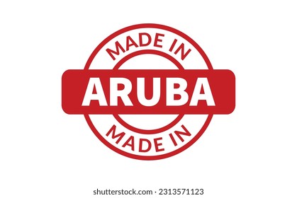 Made In Aruba Rubber Stamp