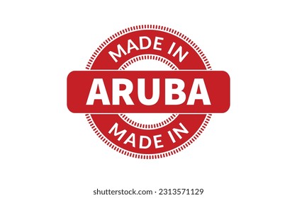 Made In Aruba Rubber Stamp