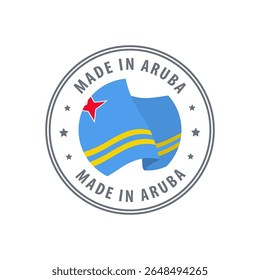 Made in Aruba stamp, sticker. Vector illustration.