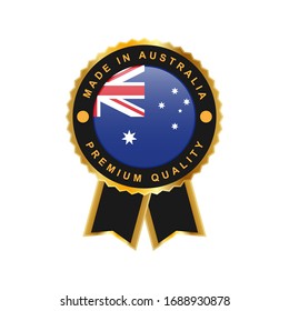 Made in Australia emblem badge labels illustration template design. Vector Eps 10