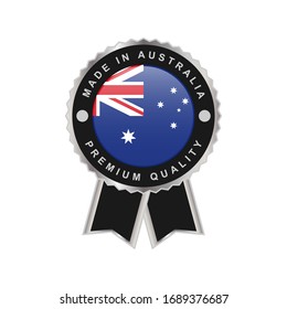 Made in Australia emblem badge labels illustration template design. Vector Eps 10