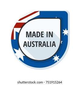 Made in Australia label illustration