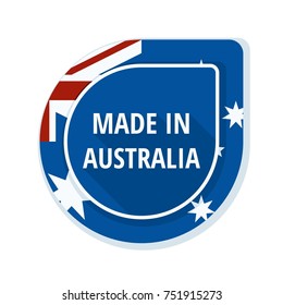 Made in Australia label illustration
