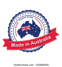 Made in Australia, Premium Quality - label for retail, business industry