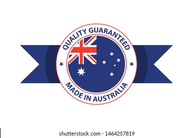 Made in Australia quality stamp. Original vector illustration. Sydney, Canberra