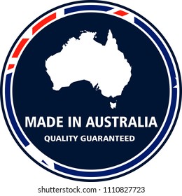 Made in Australia quality stamp. Vector illustration