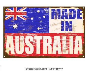 Made in Australia rusty old enamel sign 