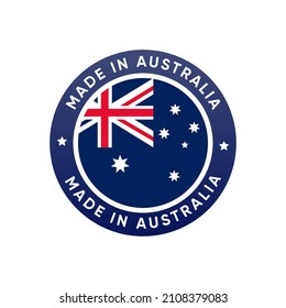 Made In Australia Stamp Icon Design	