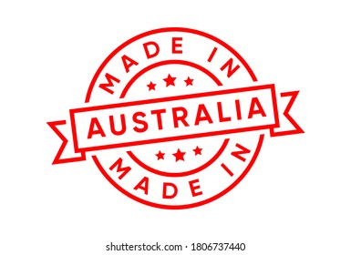 Made In Australia Stamp Vector 