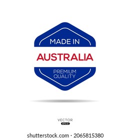 Made in Australia, vector illustration.