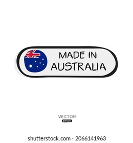 Made in Australia, vector illustration.