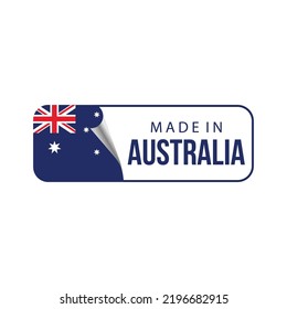 Made in Australia. vector illustration for label, sticker, logo, icon, seal, emblem, and other business product