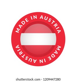 made in austria badge. Made in austria button