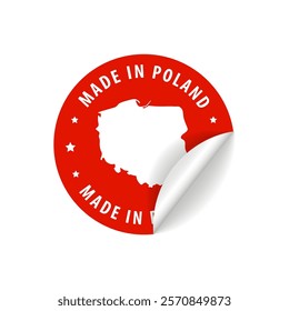 Made in Austria - Country Map Sticker. Best Quality. Original Product. Vector illustration.