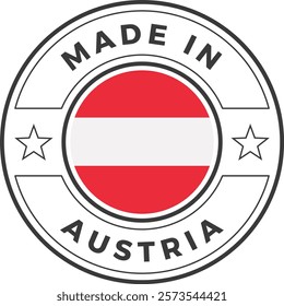 Made in Austria Icon Vector Stamp Illustration