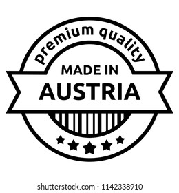 Made in Austria label