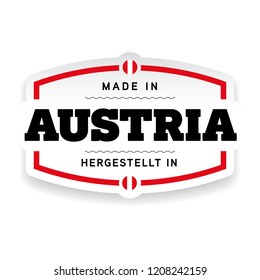 Made in Austria label