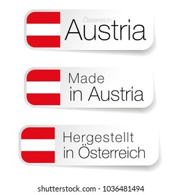 Made in Austria label with translation