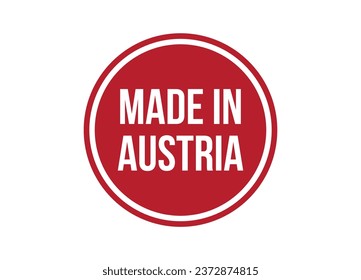 Made in Austria red banner design vector illustration