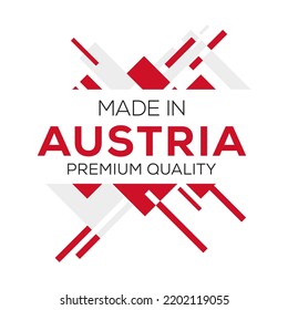 Hecho en Austria, ilustración vectorial.