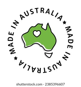 Made in autralia badge icon. An icon symbolizing products made in Australia, representing authenticity and pride in Australian manufacturing.