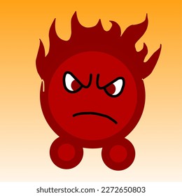 Hice un avatar con una expresión de enfado, es muy lindo para el papel de pared o el icono