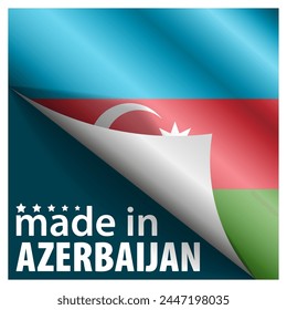 Made in Azerbaijan graphic and label. Element of impact for the use you want to make of it.