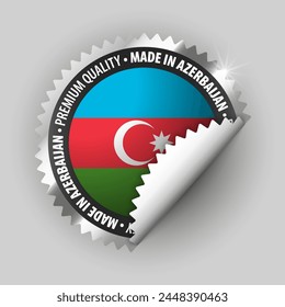 Made in Azerbaijan graphic and label. Element of impact for the use you want to make of it.