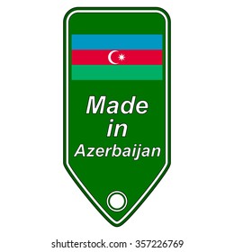 Made in Azerbaijan icon on white. Vector illustration.