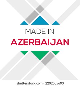 Hecho en Azerbaiyán, ilustración vectorial.