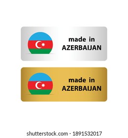 made in Azerbaijan vector stamp. badge with Azerbaijan  flag