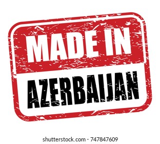 made in azerbijan rubber stamp 