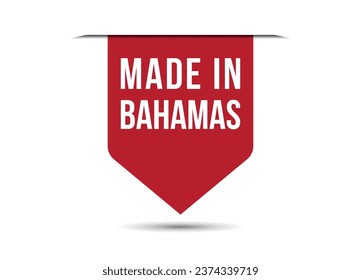 Made in Bahamas red banner design vector illustration