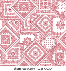 I made a bandana pattern design patchwork,