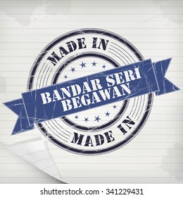 Made in Bandar Seri Begawan vector rubber stamp on grunge paper