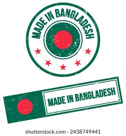 Hecho en Bangladesh Sello Estilo Grunge