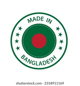 Made in Bangladesh vector trust badge logo design. Made in the Bangladesh logo